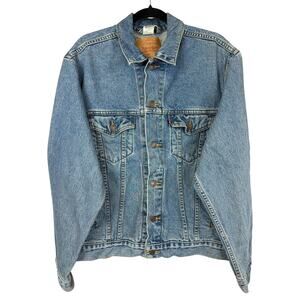 Levi’s Blue 100% Cotton Button-Up Denim Jean Jacket Size M